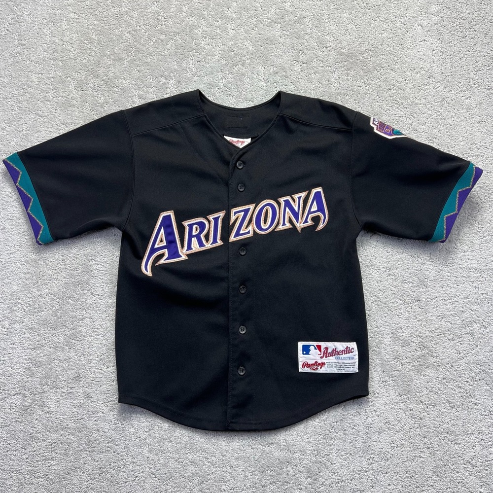Rawlings Jersey Youth Size 8 Black Arizona Diamondbacks Curt Schilling 38 MLB